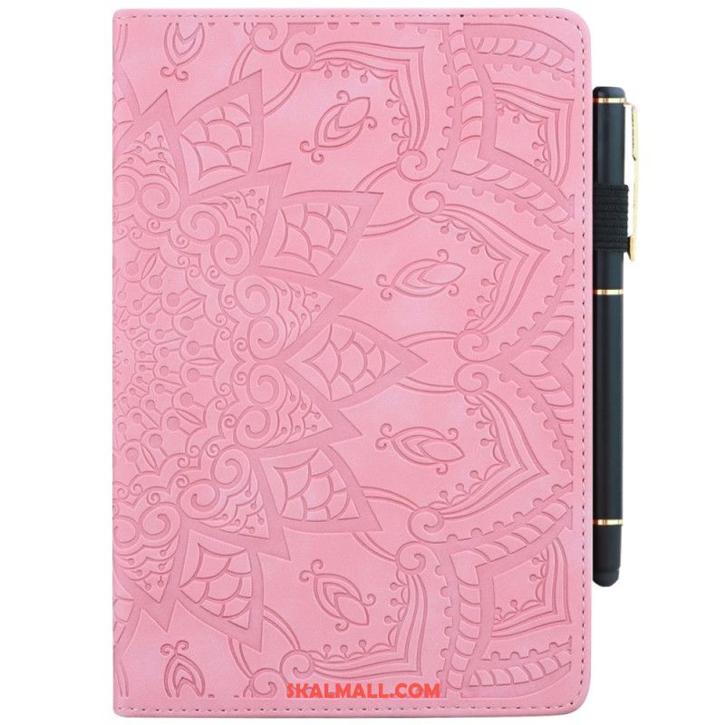 Case Samsung Galaxy Tab S9 Fe Telefonfodral Blommönster Och Stylushållarrem