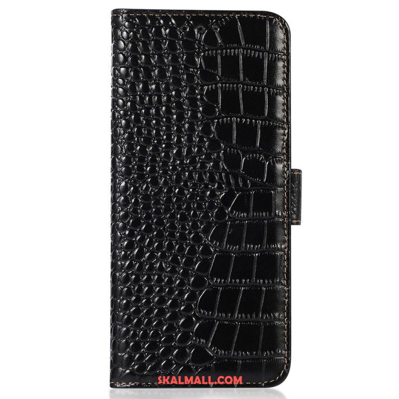 Fodral För iPhone 16 Pro Max Crocodile Texture Rfid Blockering