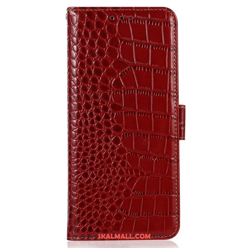 Fodral För iPhone 16 Pro Max Crocodile Texture Rfid Blockering