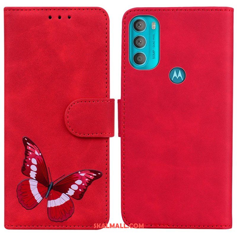 Fodral Moto G71 5G Skin-touch Butterfly