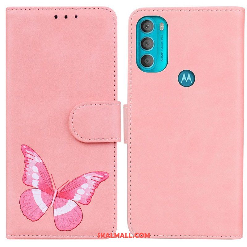 Fodral Moto G71 5G Skin-touch Butterfly