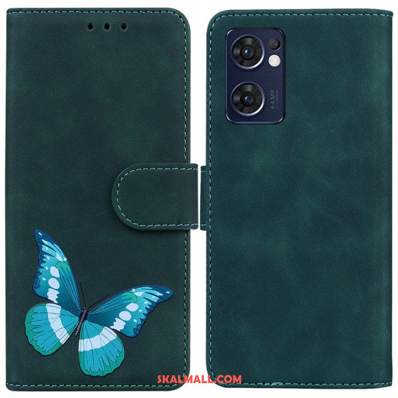 Fodral Oppo Find X5 Lite Skin-touch Butterfly