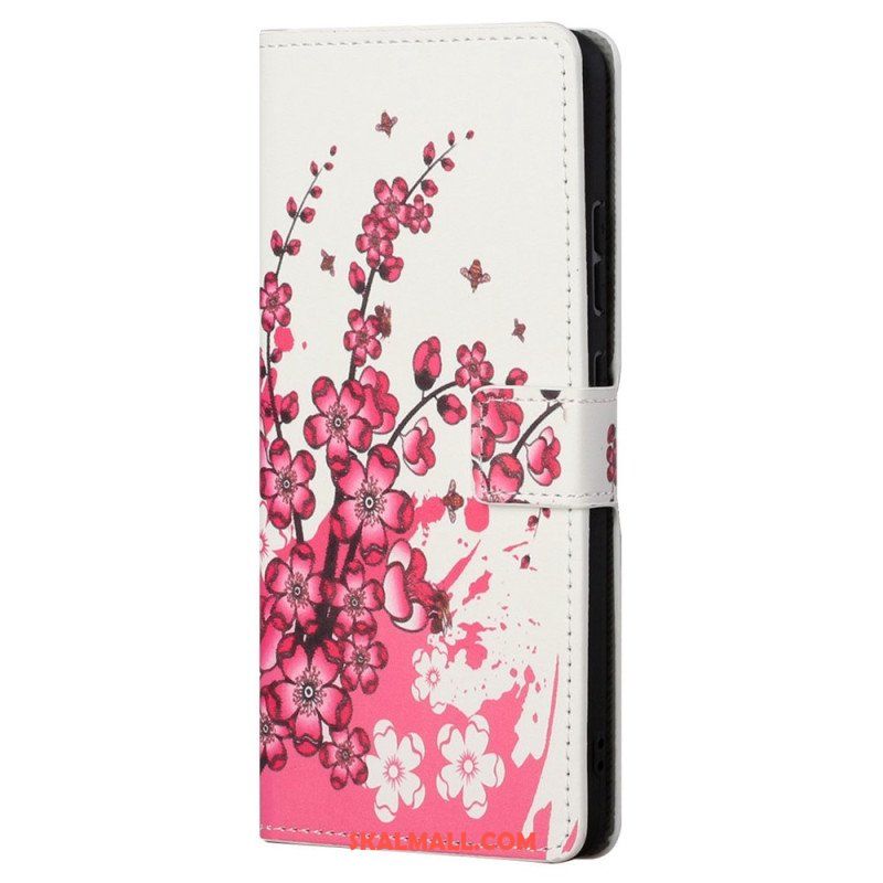 Fodral Samsung Galaxy S23 5G Tropiska Blommor