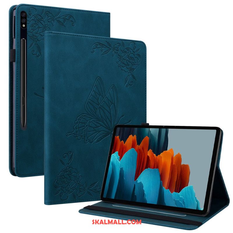 Fodral Samsung Galaxy Tab S9 Fe Fjärilar Och Blommor