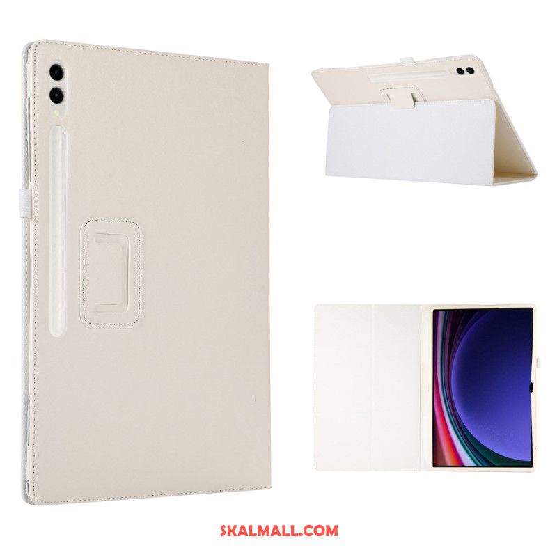 Fodral Samsung Galaxy Tab S9 Ultra Litchi Läderstil