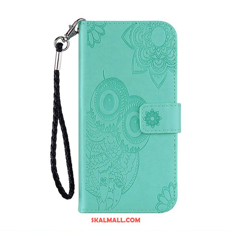 Fodral Xiaomi Redmi Note 10 / 10S Uggla Mandala Och Lanyard