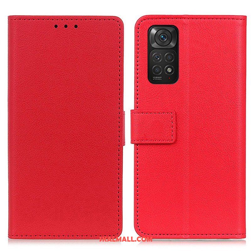 Fodral Xiaomi Redmi Note 11 / 11S Premium Litchi Konstläder