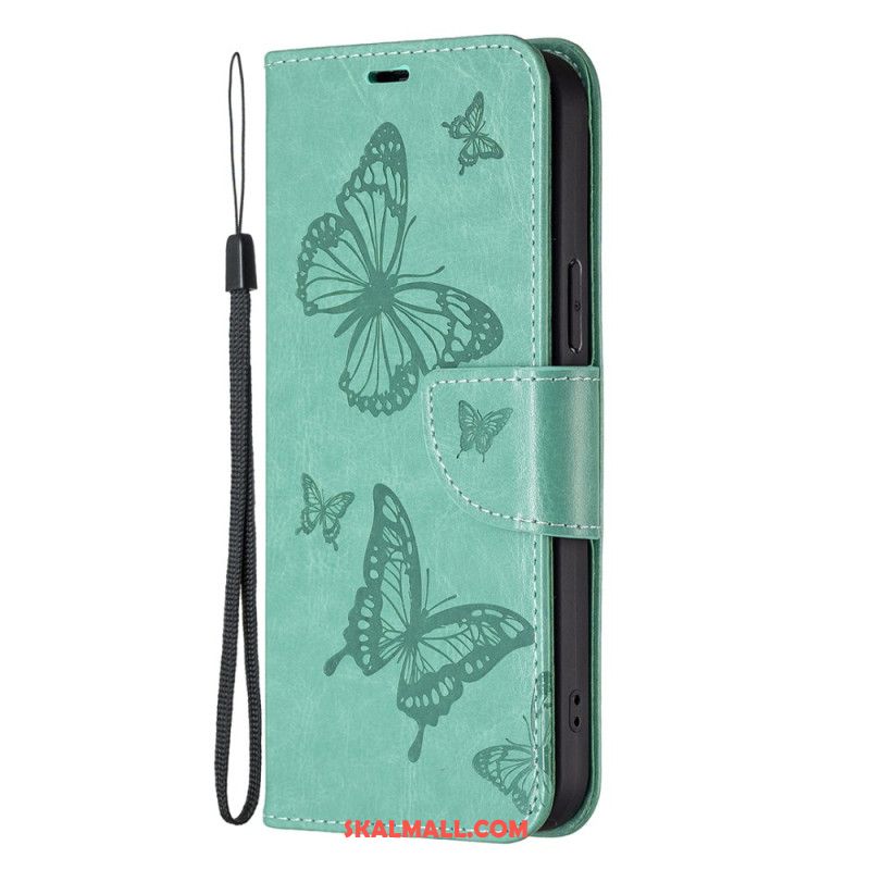 Fodral Xiaomi Redmi Note 13 5g Butterflies Design With Lanyard