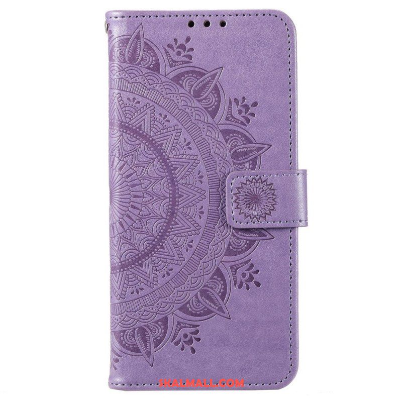 Folio-fodral OnePlus 10T 5G Med Kedjar Strappy Sun Mandala