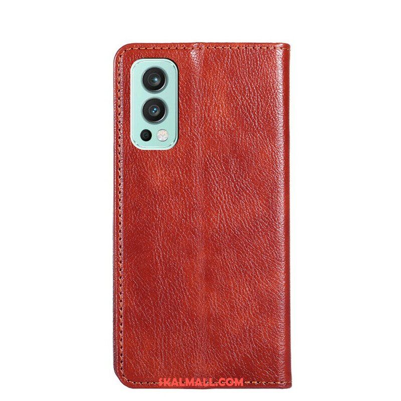 Folio-fodral OnePlus Nord 2 5G Läderfodral Vintage Läderstil