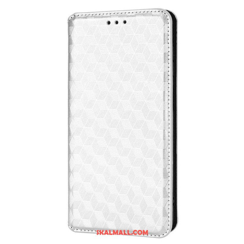 Folio-fodral Samsung Galaxy M23 5G Läderfodral 3d Cube Lädereffekt