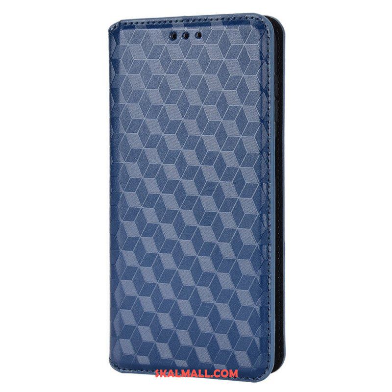 Folio-fodral Samsung Galaxy M23 5G Läderfodral 3d Cube Lädereffekt