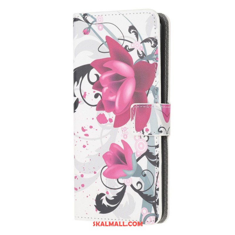 Folio-fodral Samsung Galaxy M53 5G Tropiska Blommor