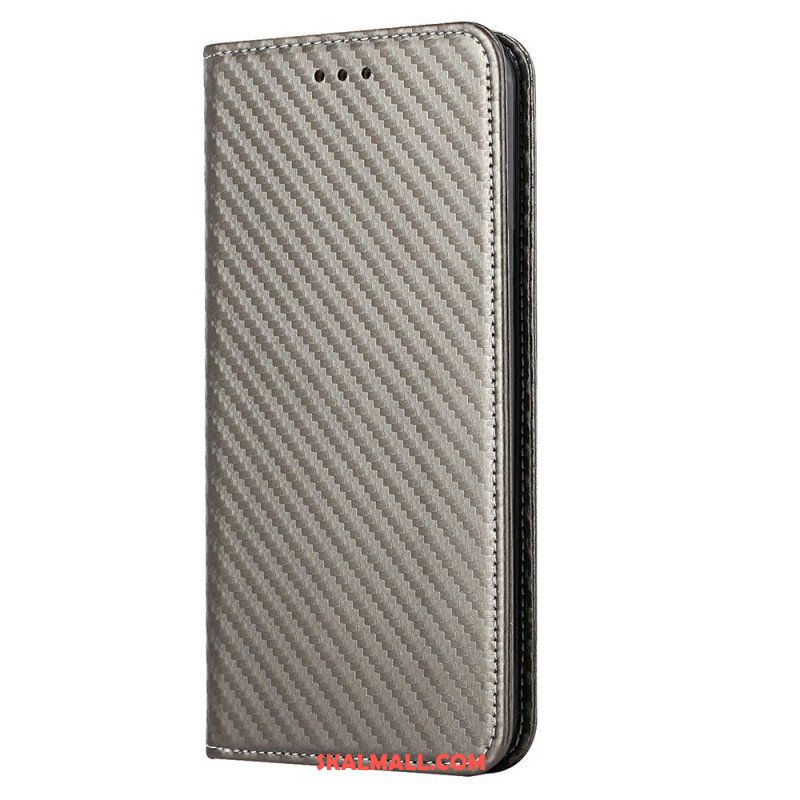 Folio-fodral Samsung Galaxy S23 Plus 5G Med Kedjar Läderfodral Strappy Carbon Fiber Style