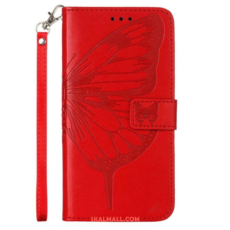 Folio-fodral Xiaomi 13 Lite Butterfly Design Med Lanyard