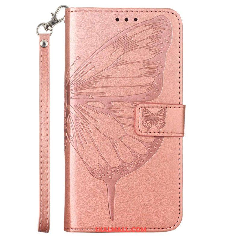 Folio-fodral Xiaomi 13 Lite Butterfly Design Med Lanyard