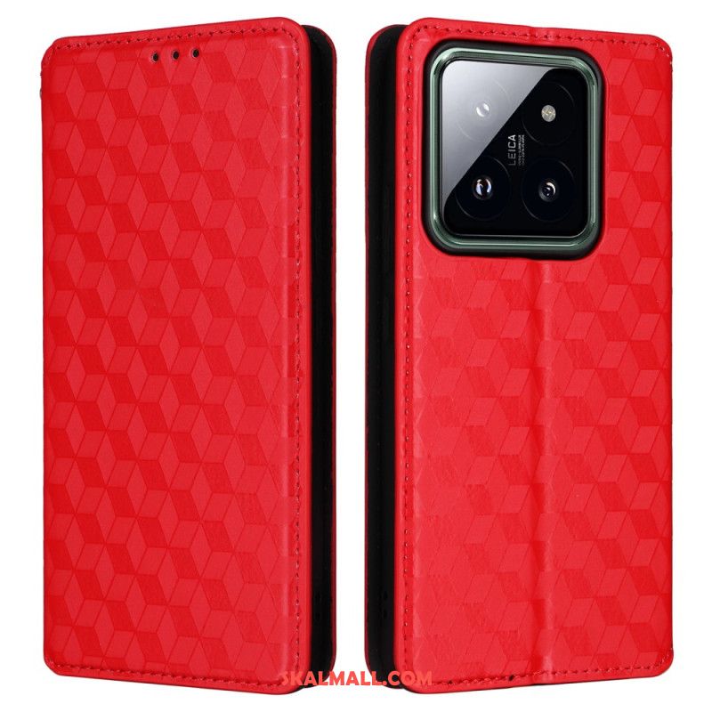 Folio-fodral Xiaomi 14 Pro 3d-kuber