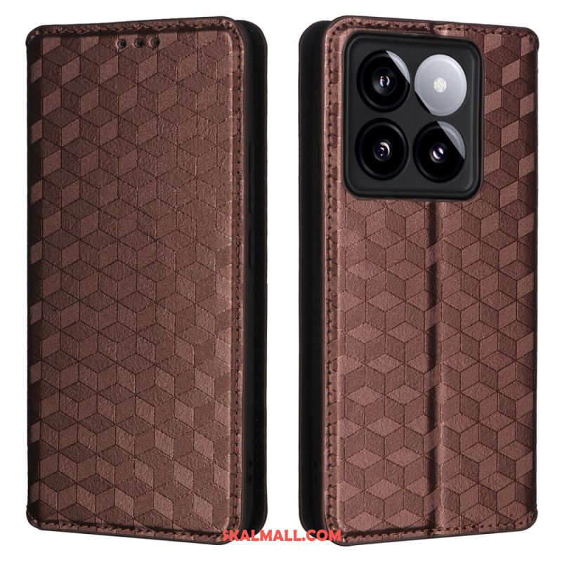 Folio-fodral Xiaomi 14t Pro 3d-kuber