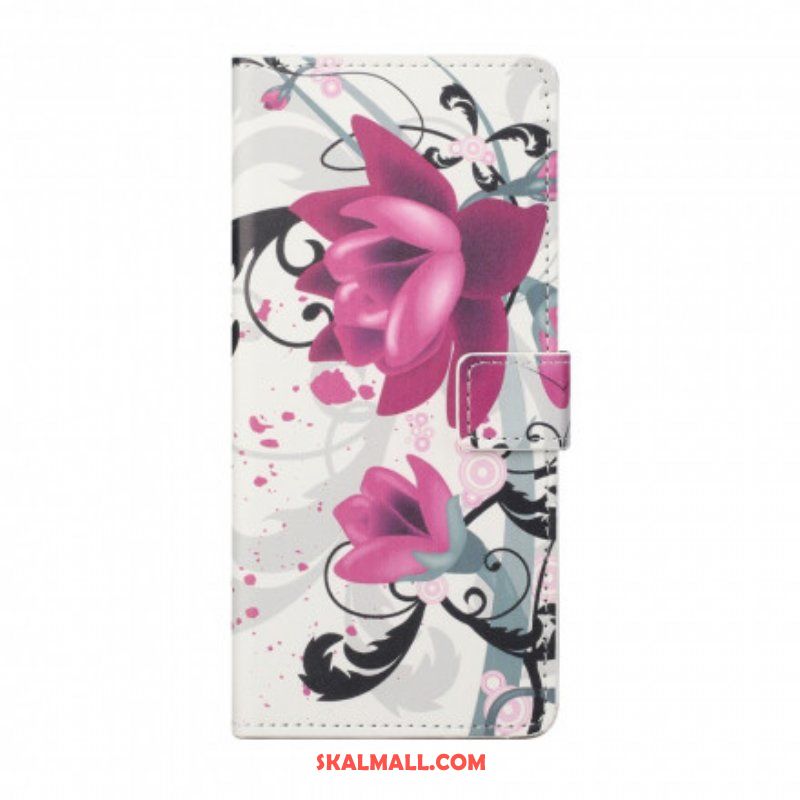 Folio-fodral Xiaomi Redmi Note 10 Pro Tropiska Blommor