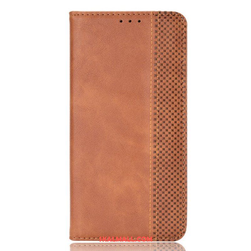 Folio-fodral Xiaomi Redmi Note 11 Pro / 11 Pro 5G Läderfodral Stiliserad Vintage Lädereffekt