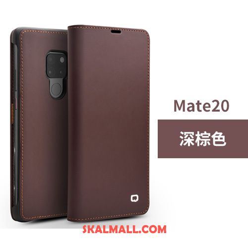 Huawei Mate 20 Skal Business Mobil Telefon Läder Enkel Skydd Fodral Billiga