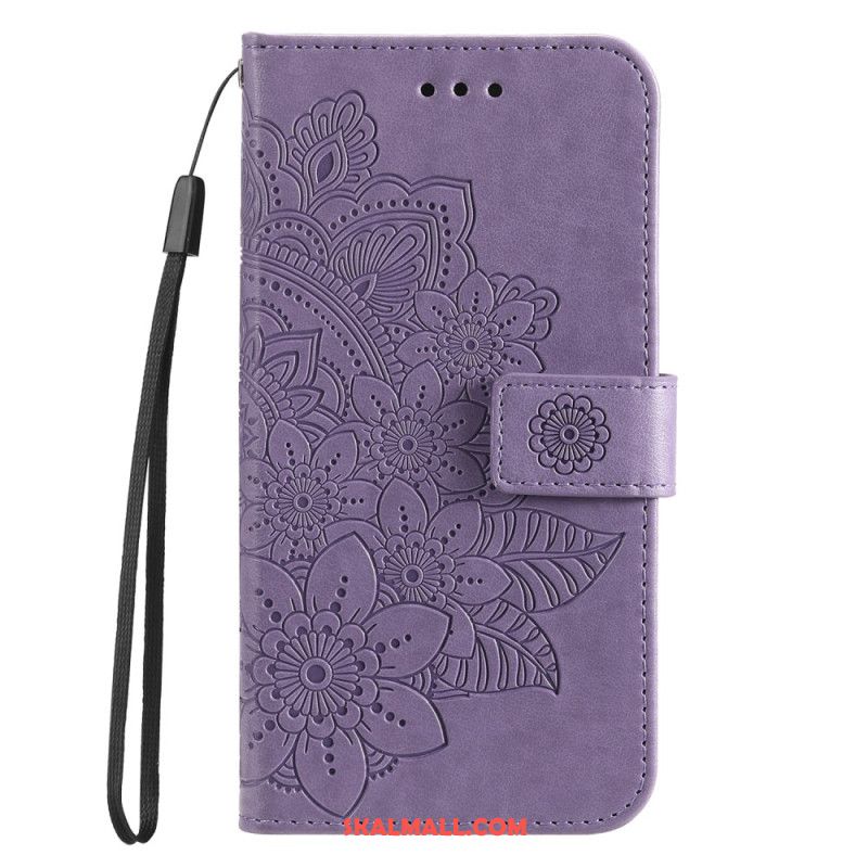 Läderfodral Huawei Nova 12s Telefonfodral Mandala Dekor Med Rem