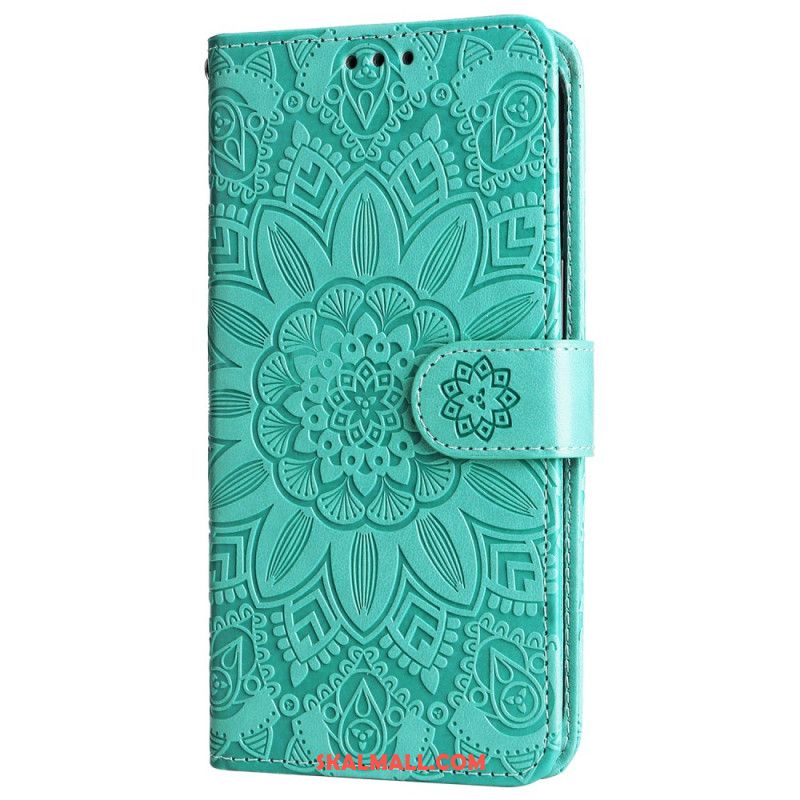 Läderfodral Oneplus 12r Telefonfodral Splendid Mandala Med Rem