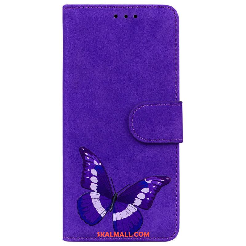 Läderfodral Samsung Galaxy A16 5g Telefonfodral Fjäril