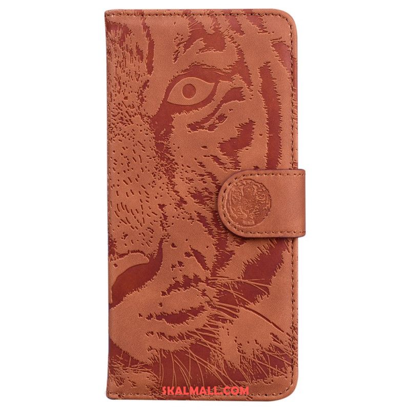 Läderfodral Samsung Galaxy A16 5g Telefonfodral Tiger Footprint