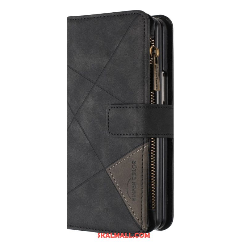 Läderfodral Samsung Galaxy Z Fold 6 Telefonfodral Binfen Color Geometry Wallet