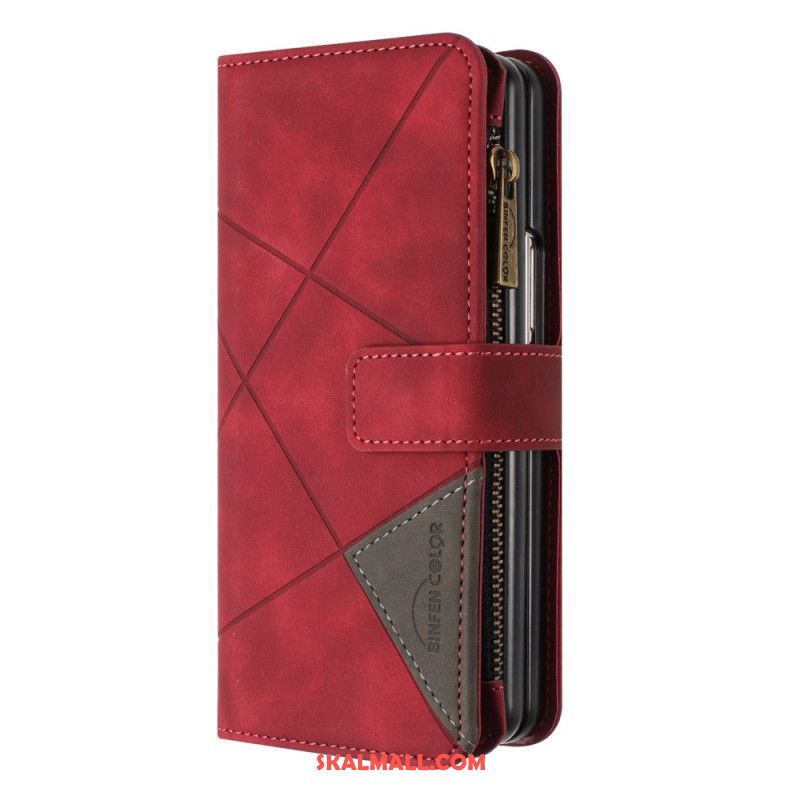 Läderfodral Samsung Galaxy Z Fold 6 Telefonfodral Binfen Color Geometry Wallet