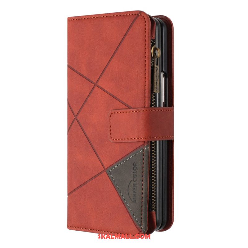 Läderfodral Samsung Galaxy Z Fold 6 Telefonfodral Binfen Color Geometry Wallet