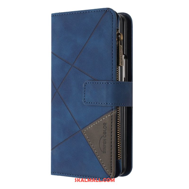 Läderfodral Samsung Galaxy Z Fold 6 Telefonfodral Binfen Color Geometry Wallet