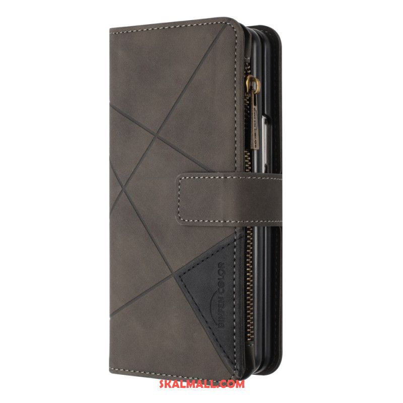 Läderfodral Samsung Galaxy Z Fold 6 Telefonfodral Binfen Color Geometry Wallet