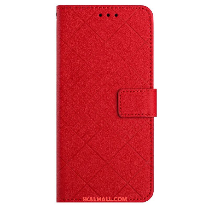 Läderskal Fodral Oneplus 12r Strappy Diamonds