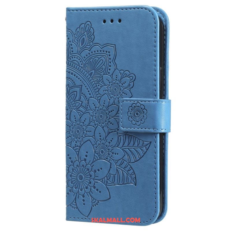 Läderskal Fodral Xiaomi Redmi Note 13 4g Blommig Strappy Style