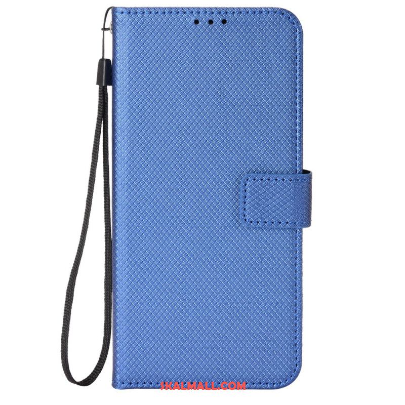 Läderskal Fodral Xiaomi Redmi Note 13 4g Strappy Präglad Textur