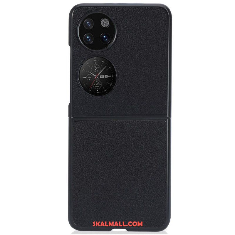 Mobilskal Huawei P50 Pocket Litchi Lädereffekt