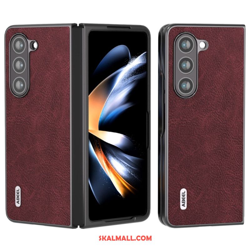 Skal För Samsung Galaxy Z Fold 5 Litchi Konstläder Abeel