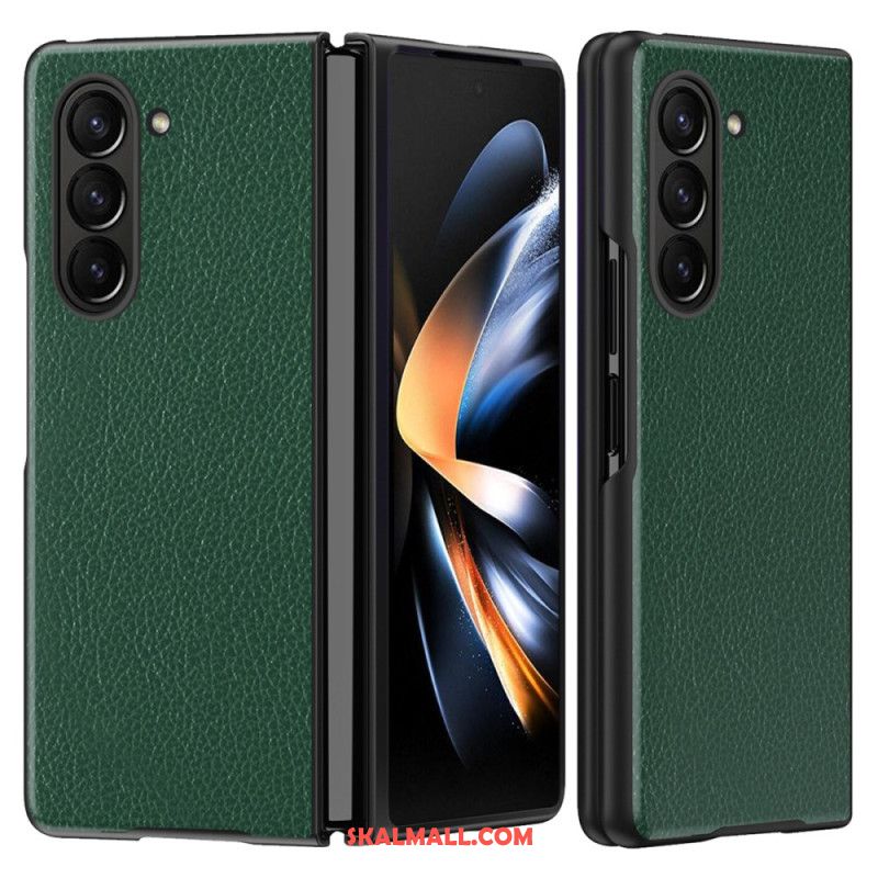 Skal För Samsung Galaxy Z Fold 6 Litchi Konstläder