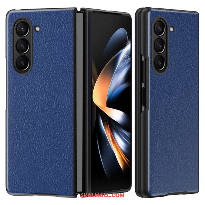 Skal För Samsung Galaxy Z Fold 6 Litchi Konstläder