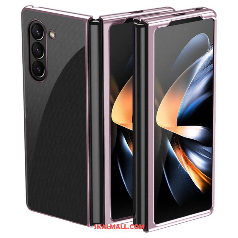 Skal För Samsung Galaxy Z Fold 6 Transparenta Metalliska Kanter