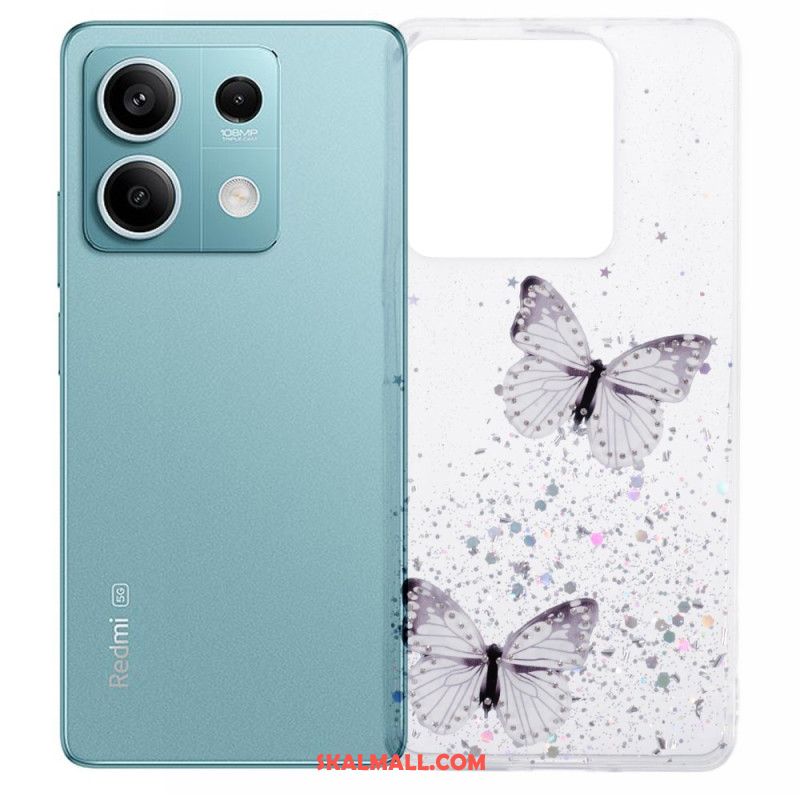 Skal För Xiaomi Redmi Note 13 5g Fjärilar Glitter