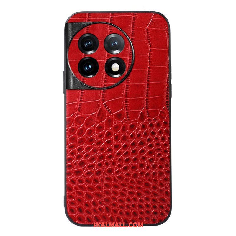 Skal OnePlus 11 5G Äkta Crocodile Texture Läder