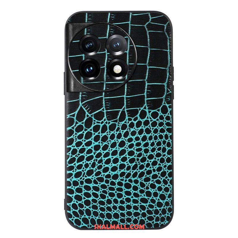 Skal OnePlus 11 5G Äkta Crocodile Texture Läder