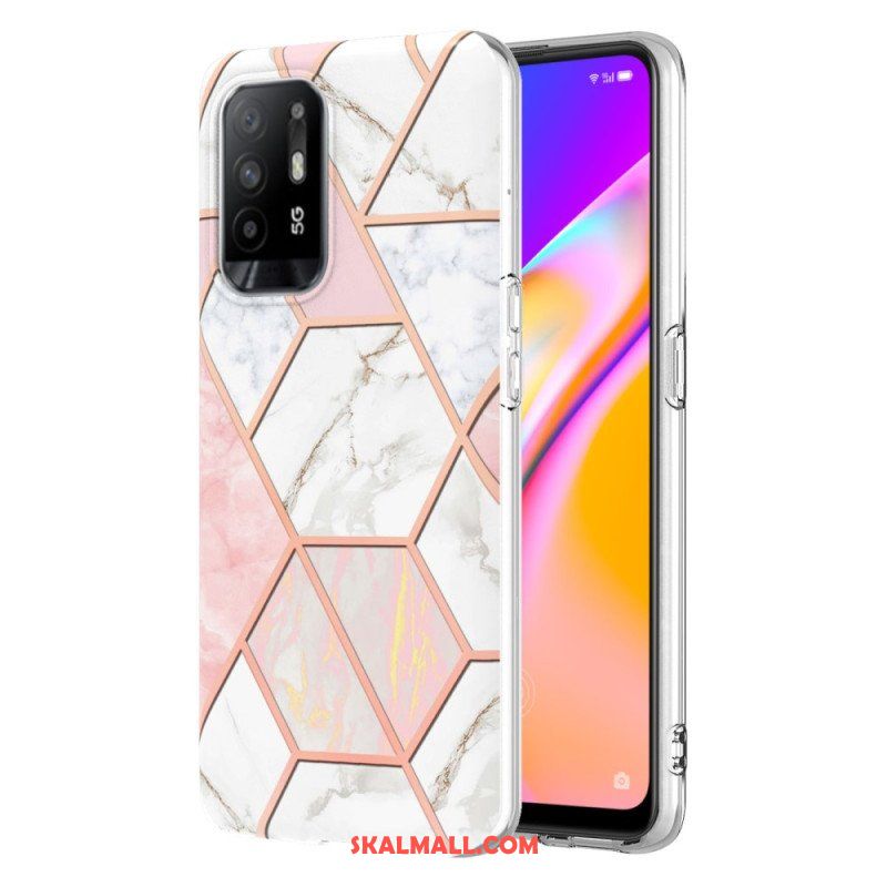 Skal Oppo A94 5G Flashig Geometrisk Marmor