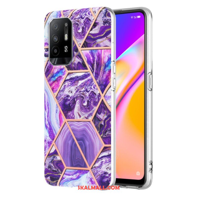 Skal Oppo A94 5G Flashig Geometrisk Marmor