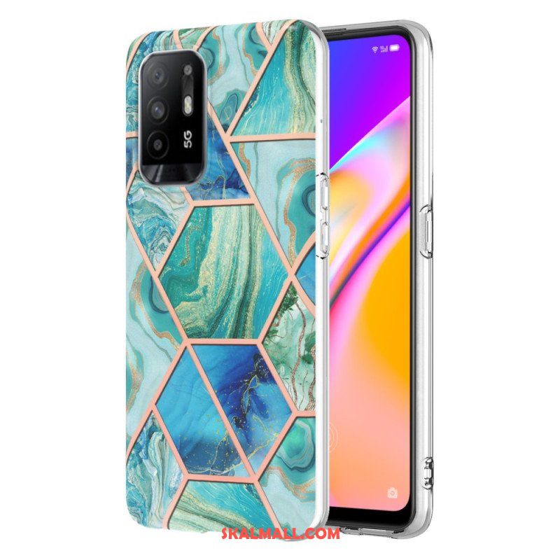 Skal Oppo A94 5G Flashig Geometrisk Marmor