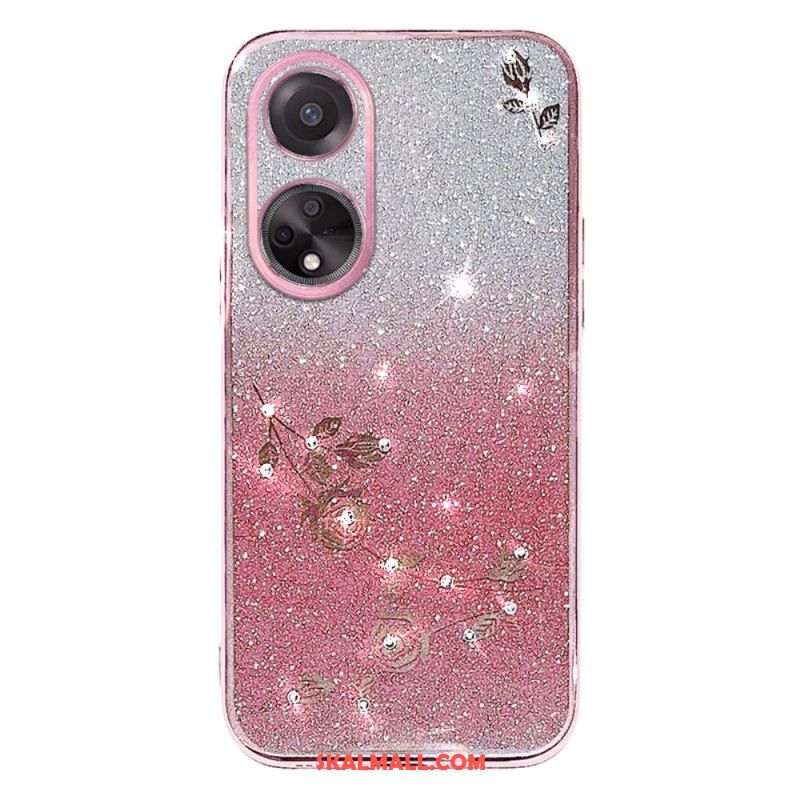 Skal Oppo A98 5g Blommor Och Strass Kadem