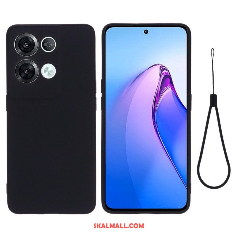 Skal Oppo Reno 8 Pro Med Kedjar Strappy Flytande Silikon